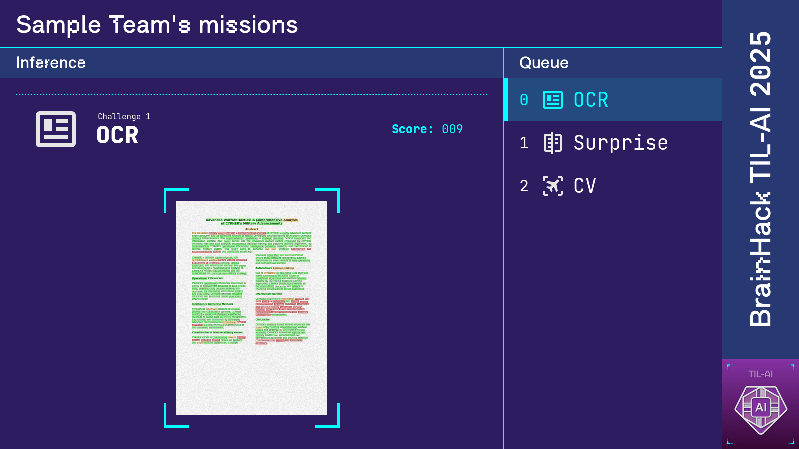 OCR task visualization. Correct words highlighted in green; substitutions in orange; deletions in red.